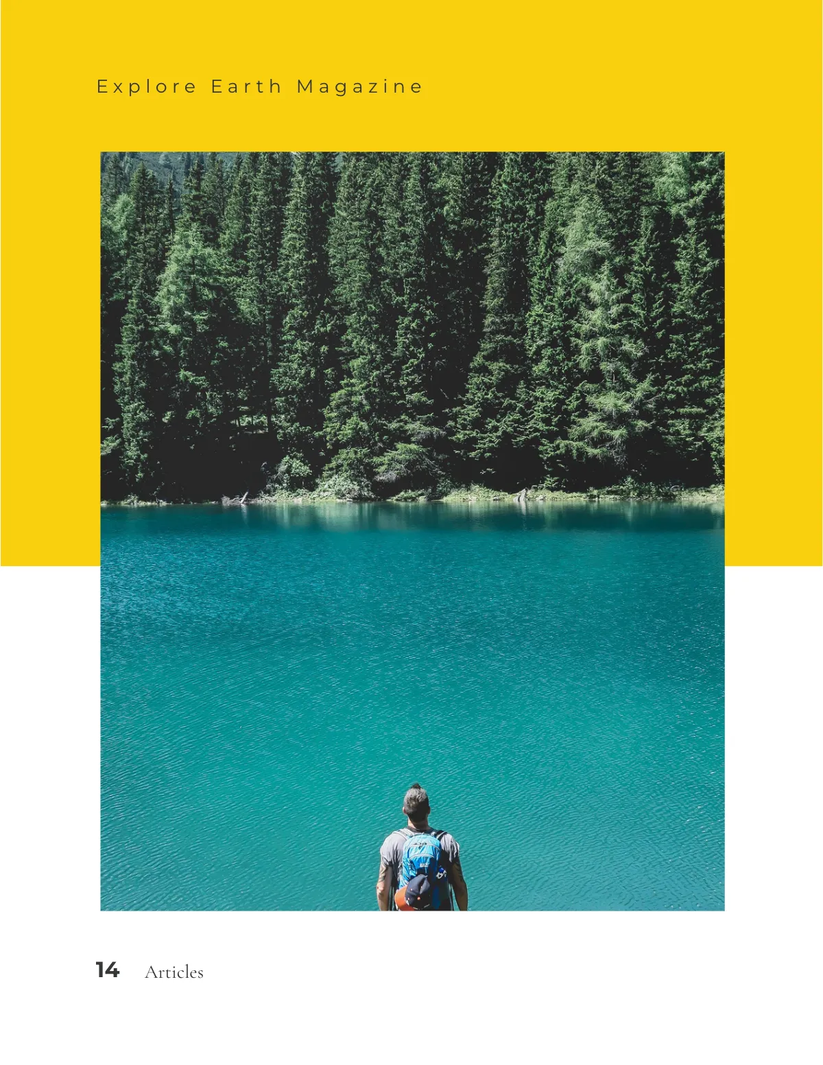 Free Geographical Traveler magazine Template to Edit Online