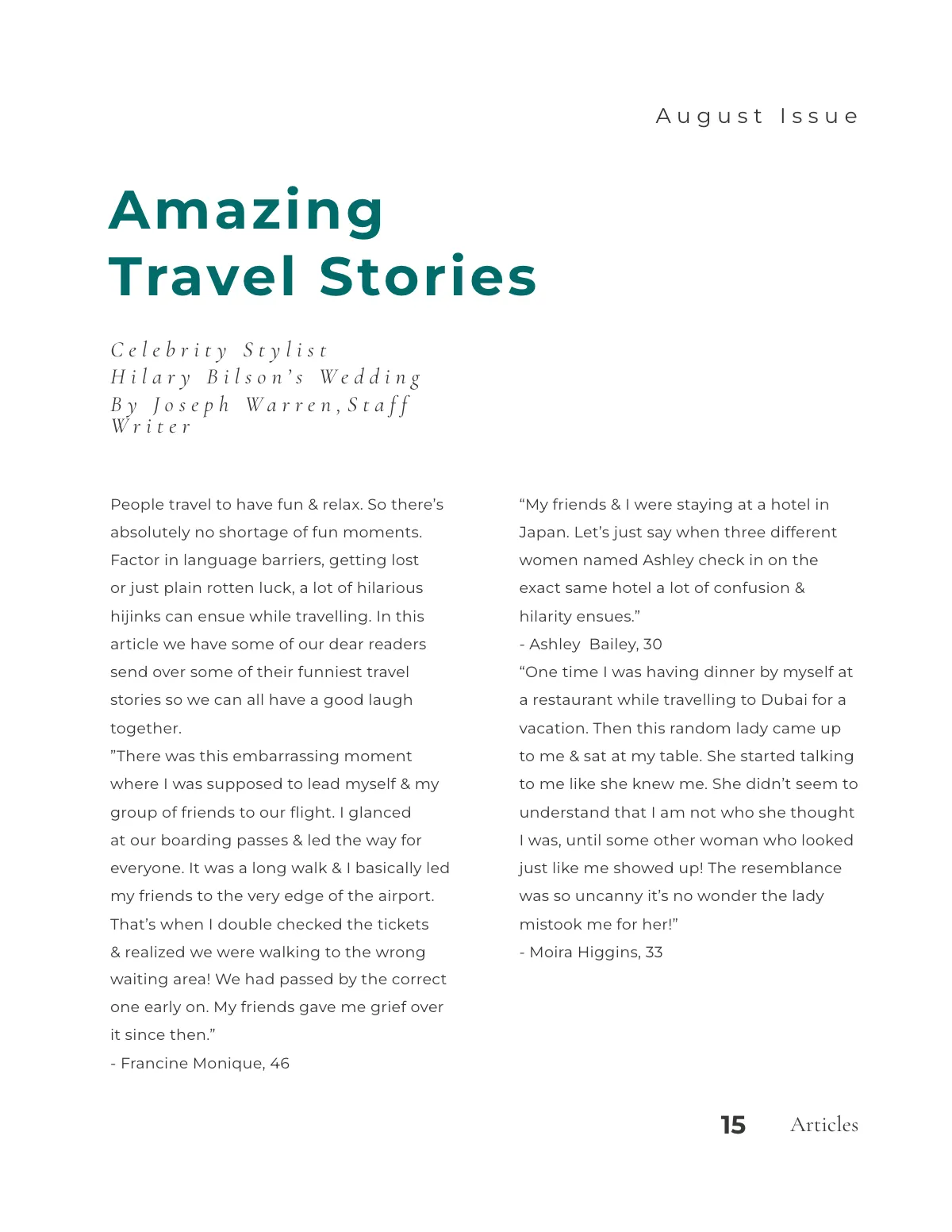Free Geographical Traveler magazine Template to Edit Online