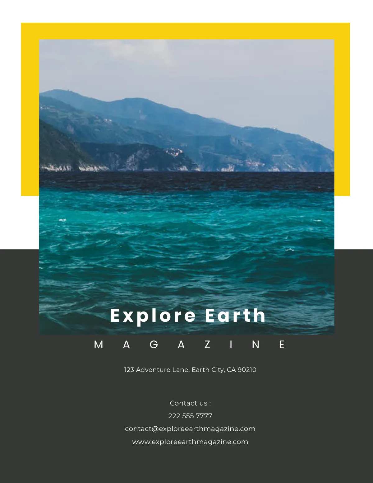 Free Geographical Traveler magazine Template to Edit Online
