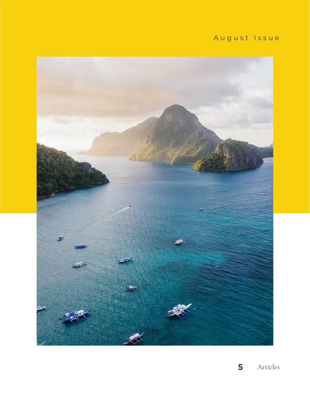 Free Geographical Traveler magazine Template to Edit Online