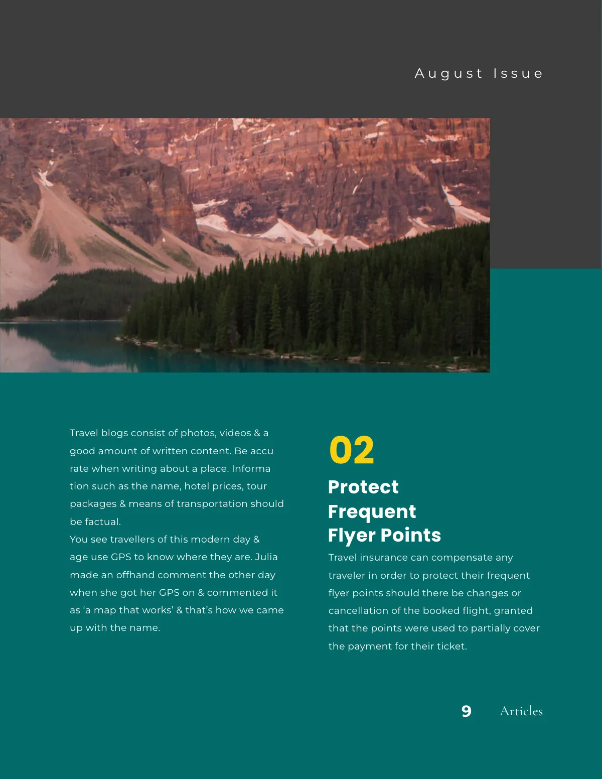 Free Geographical Traveler magazine Template to Edit Online