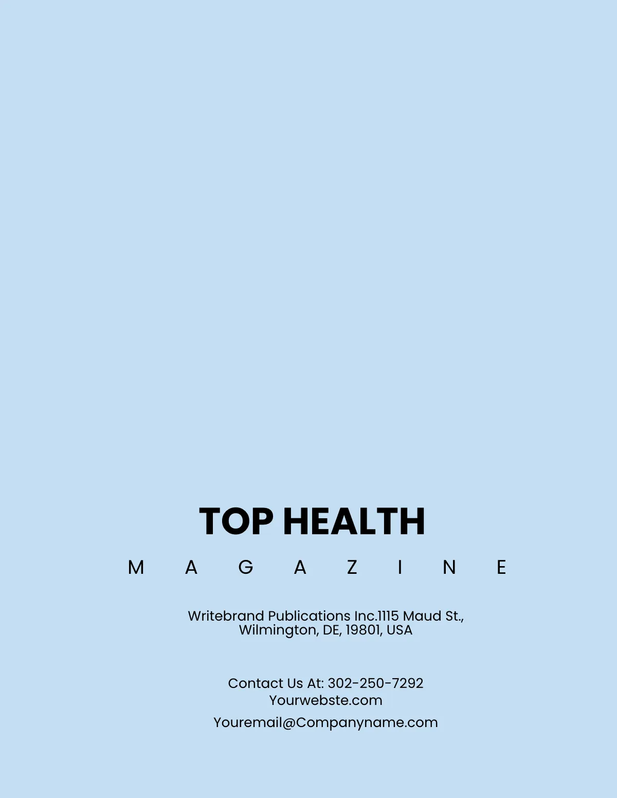 Free Simple Health Magazine Template to Edit Online