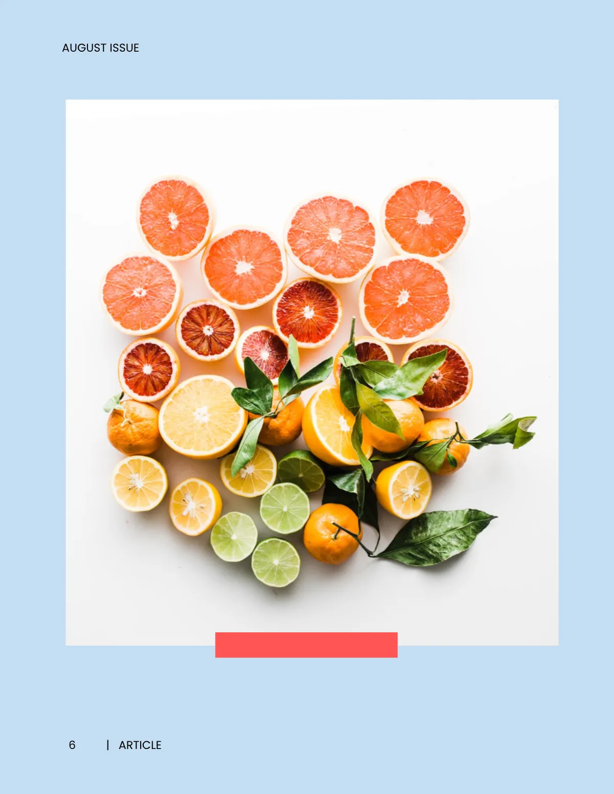 Free Simple Health Magazine Template to Edit Online