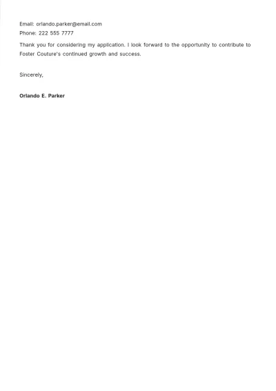 Free Sales Application Letter Template to Edit Online