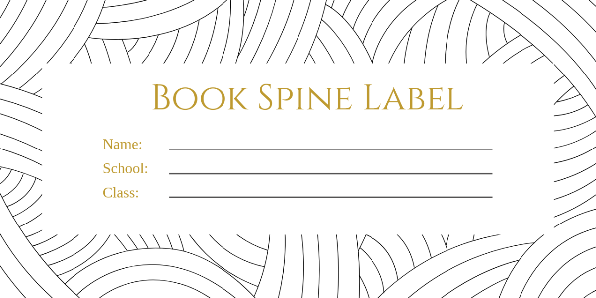 Book Spine Label Template