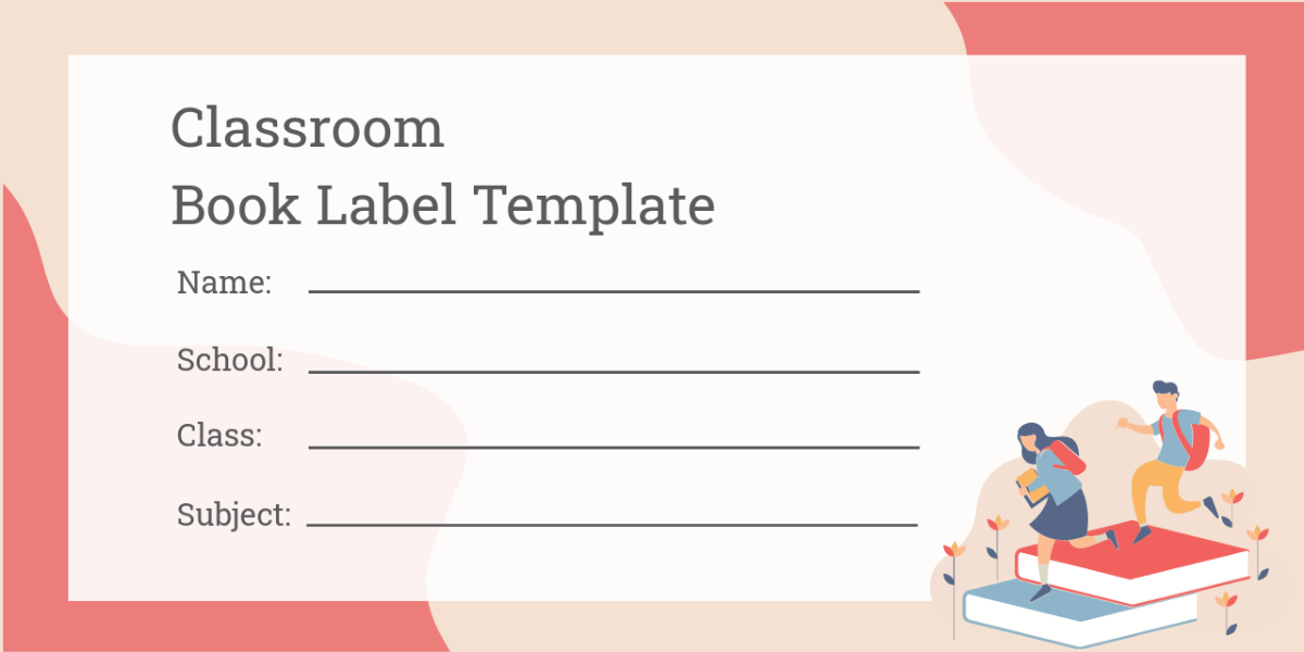 Free Book Name Label Template to Edit Online