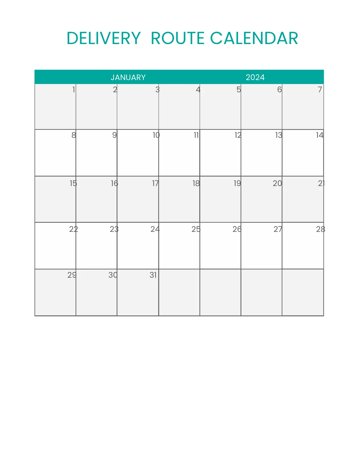 Free Delivery Route Planner Template to Edit Online