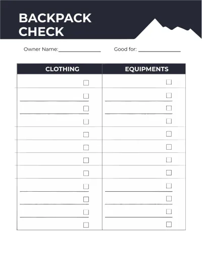 Free Hiking Route Planner Template to Edit Online