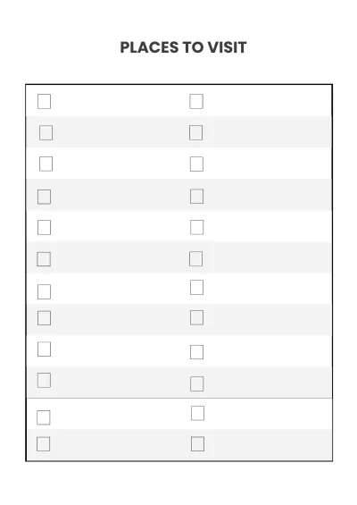 Free Basic Daily Route Planner Template to Edit Online