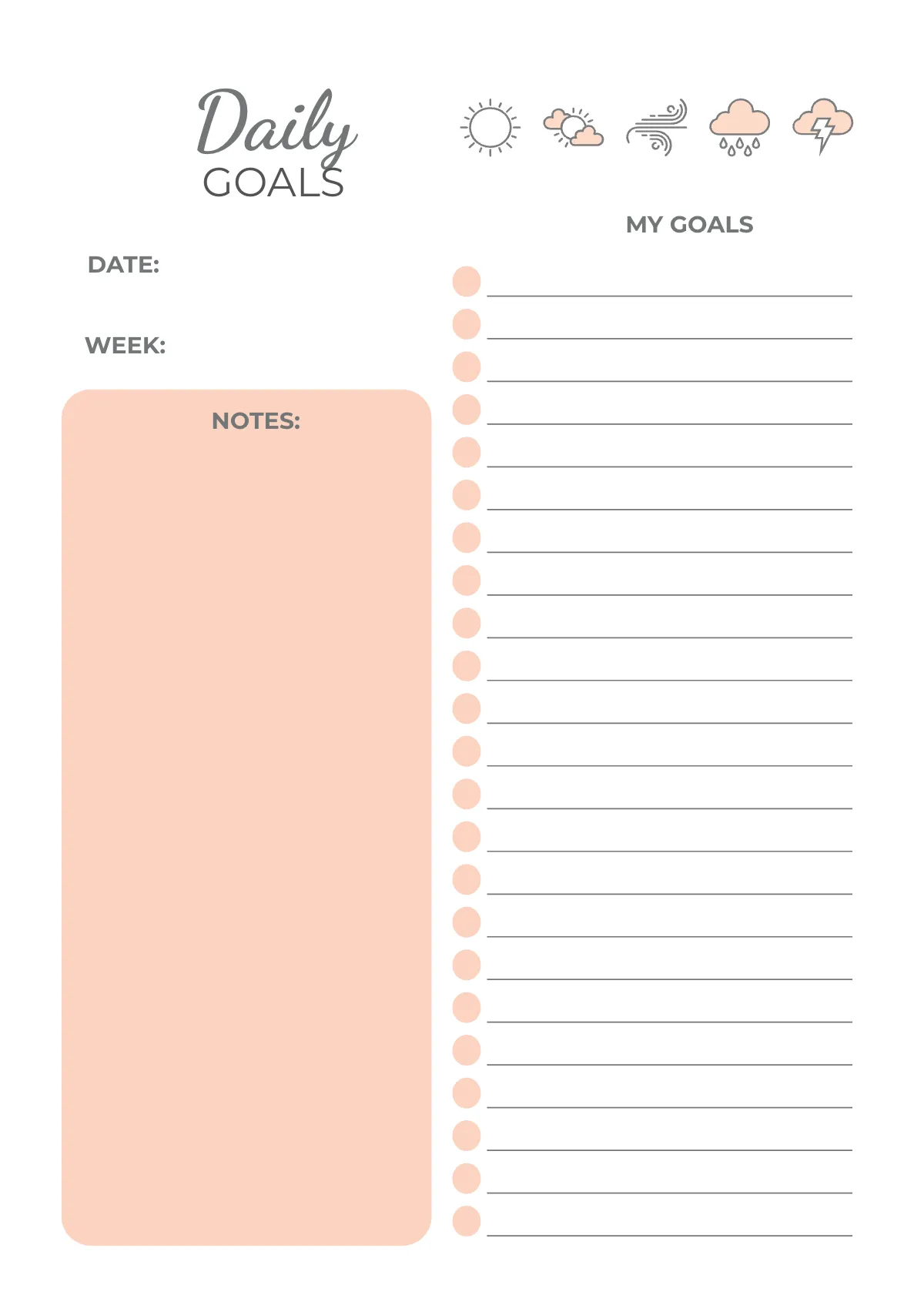 Free Printable Life Planner Template to Edit Online