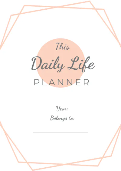 Free Printable Life Planner Template to Edit Online