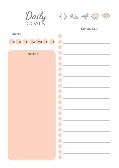 Free Printable Life Planner Template to Edit Online