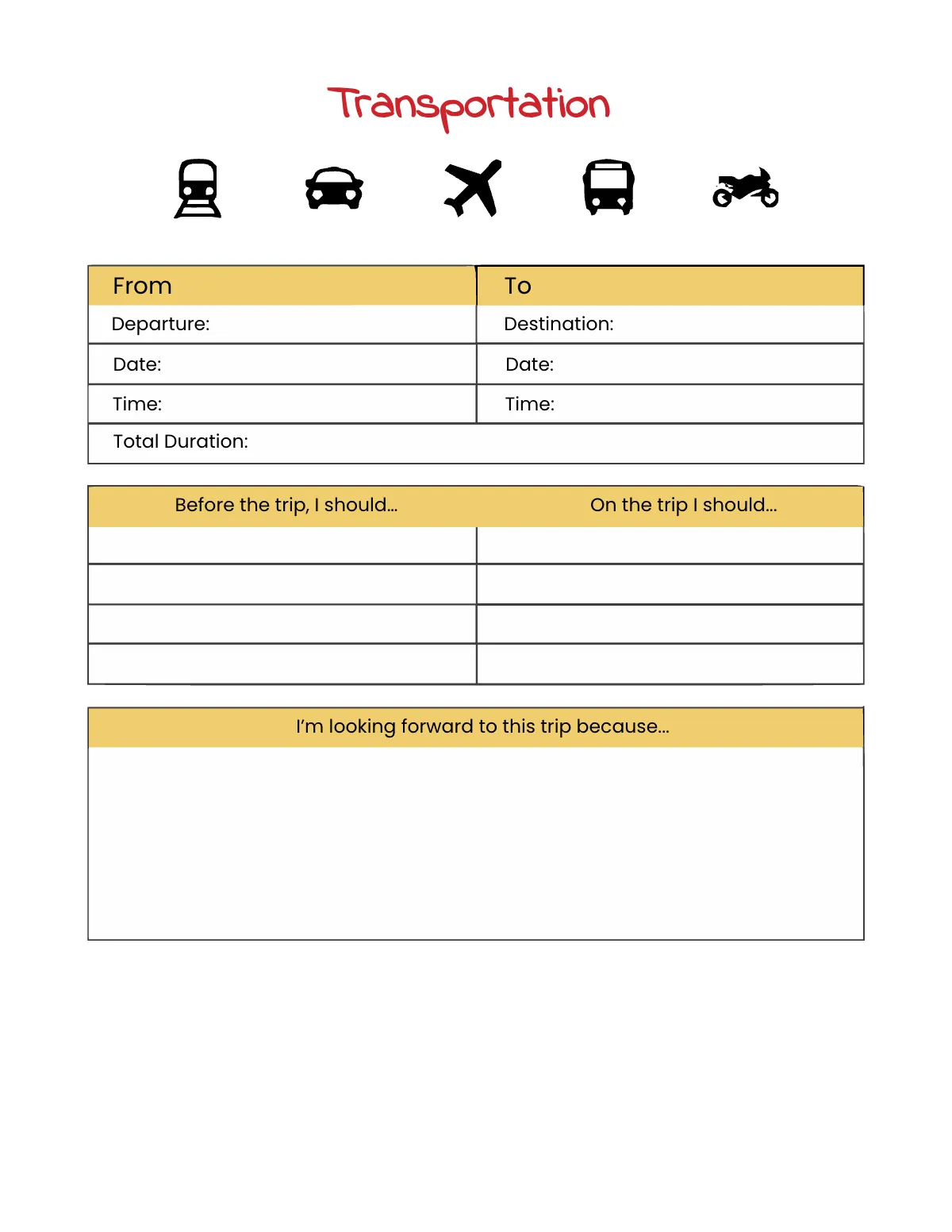 Free Kids Road Trip Planner Template to Edit Online