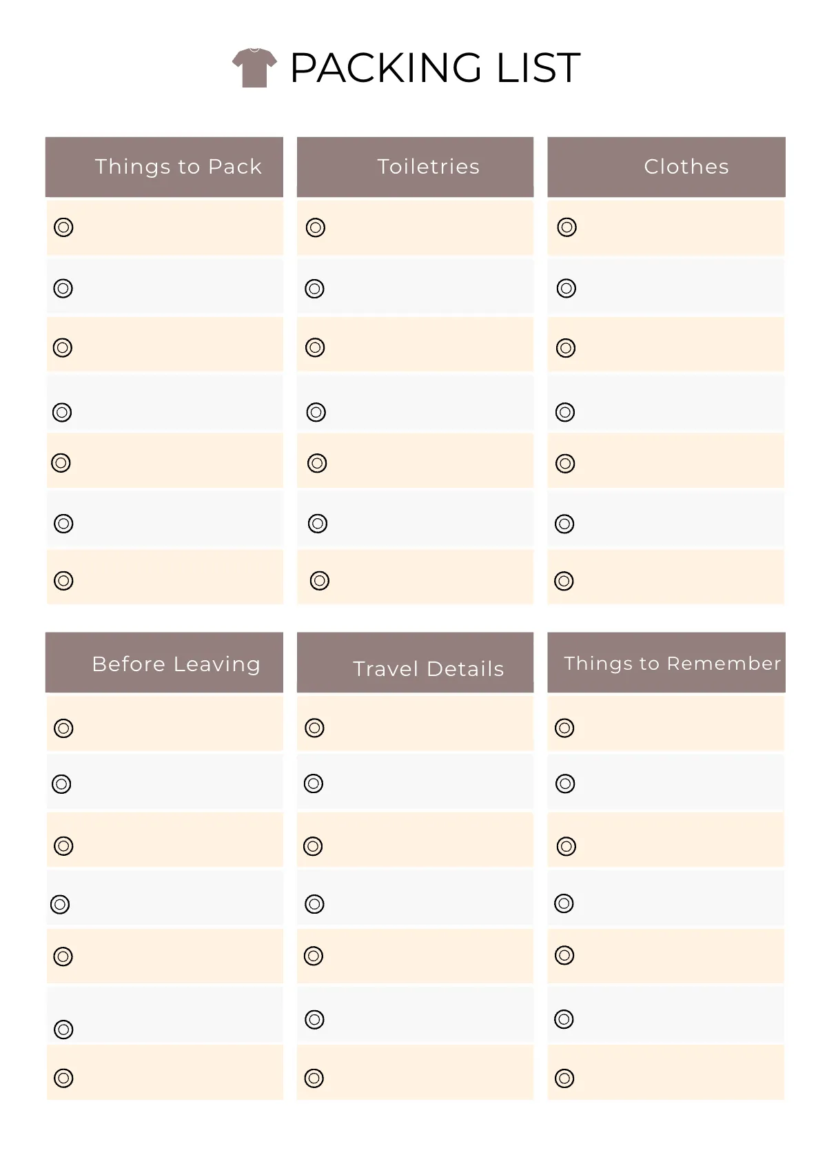 Free Printable Trip Planner Template to Edit Online