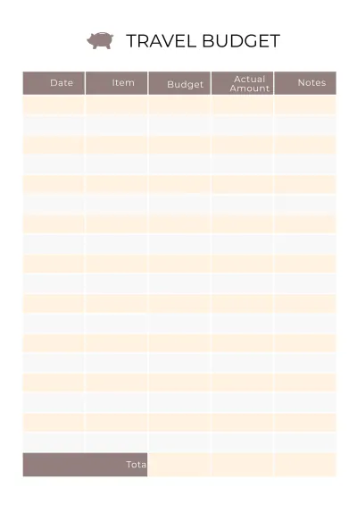 Free Printable Trip Planner Template to Edit Online