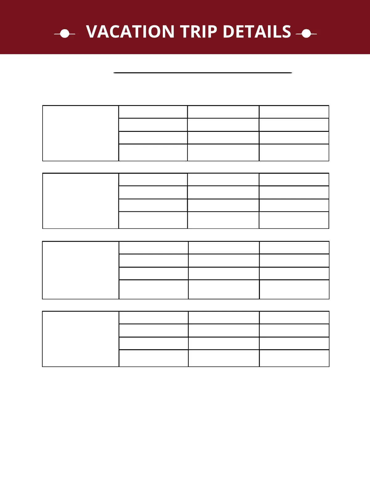 Free Company Vacation Planner Template to Edit Online