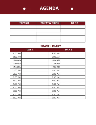 Free Company Vacation Planner Template to Edit Online