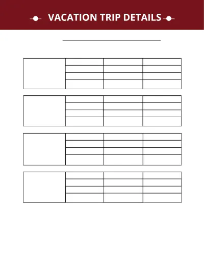 Free Company Vacation Planner Template to Edit Online