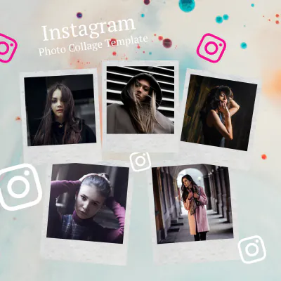 Free Instagram Design Photo Collage Template to Edit Online