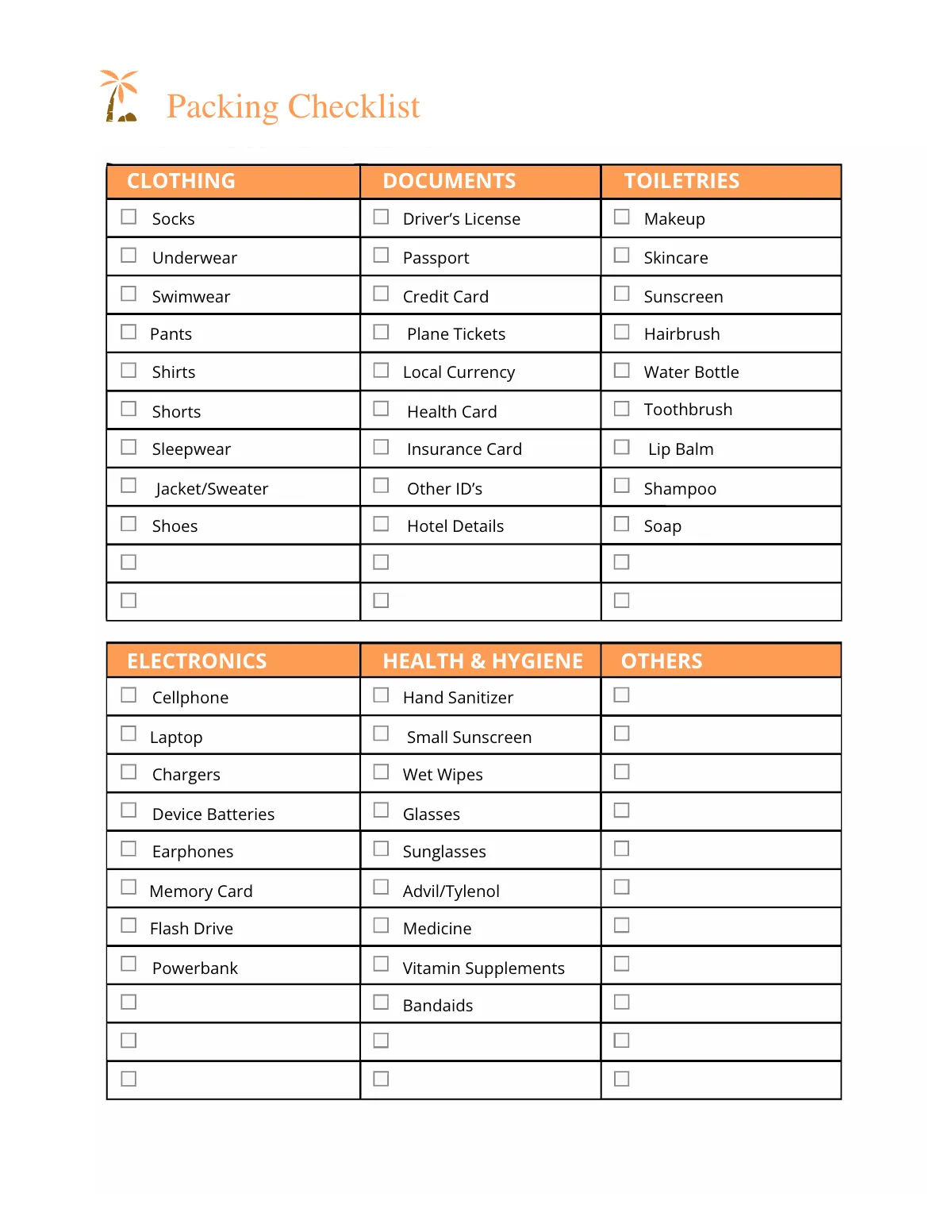 Free Summer Travel Planner Template to Edit Online