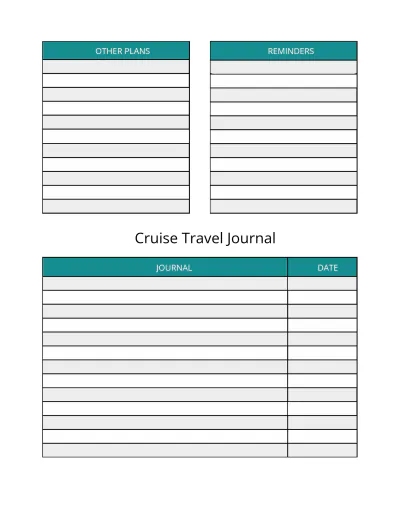 Free Cruise Travel Planner Template to Edit Online