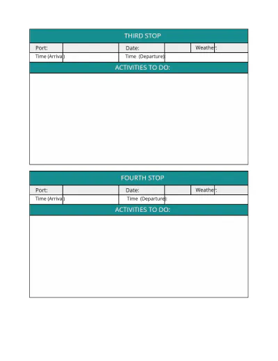 Free Cruise Travel Planner Template to Edit Online