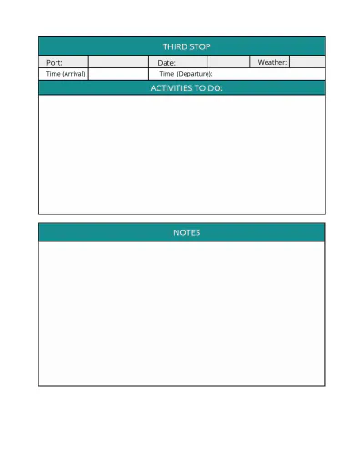 Free Cruise Travel Planner Template to Edit Online