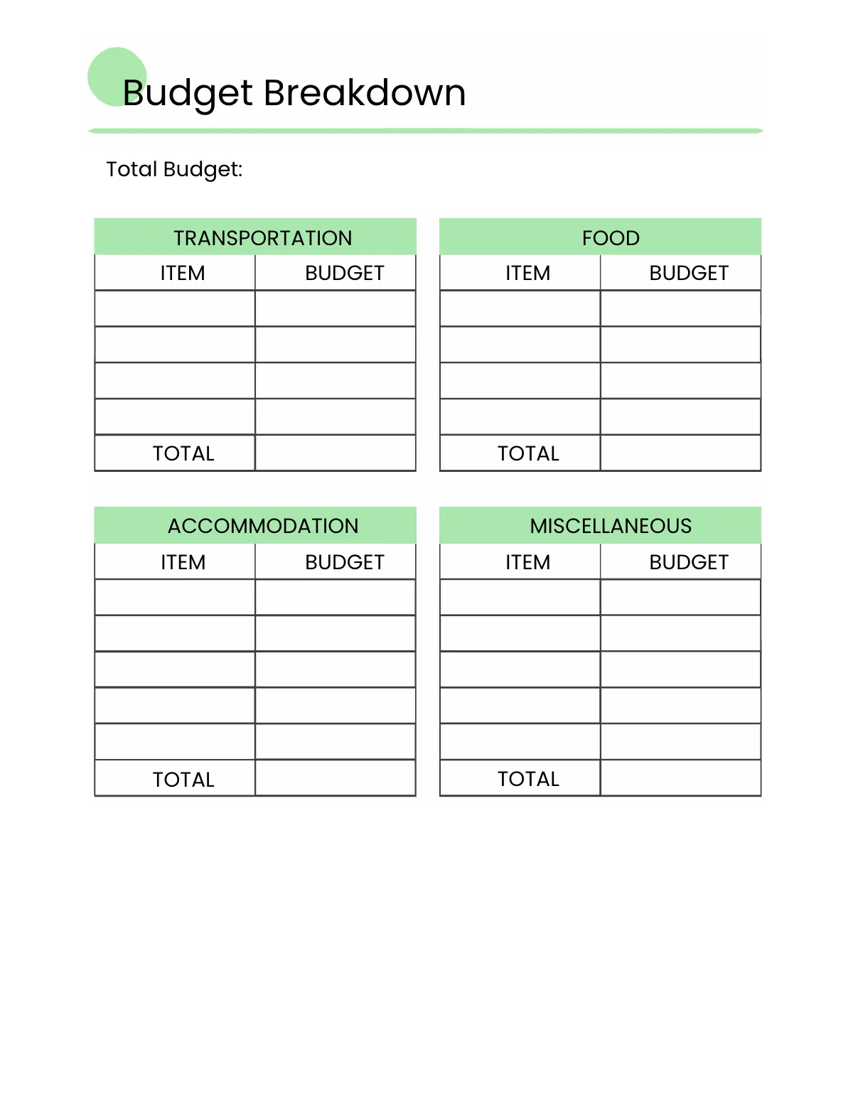 Free Backpacking Travel Planner Template to Edit Online