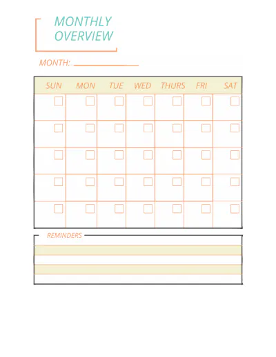 Free Monthly Travel Planner Template to Edit Online