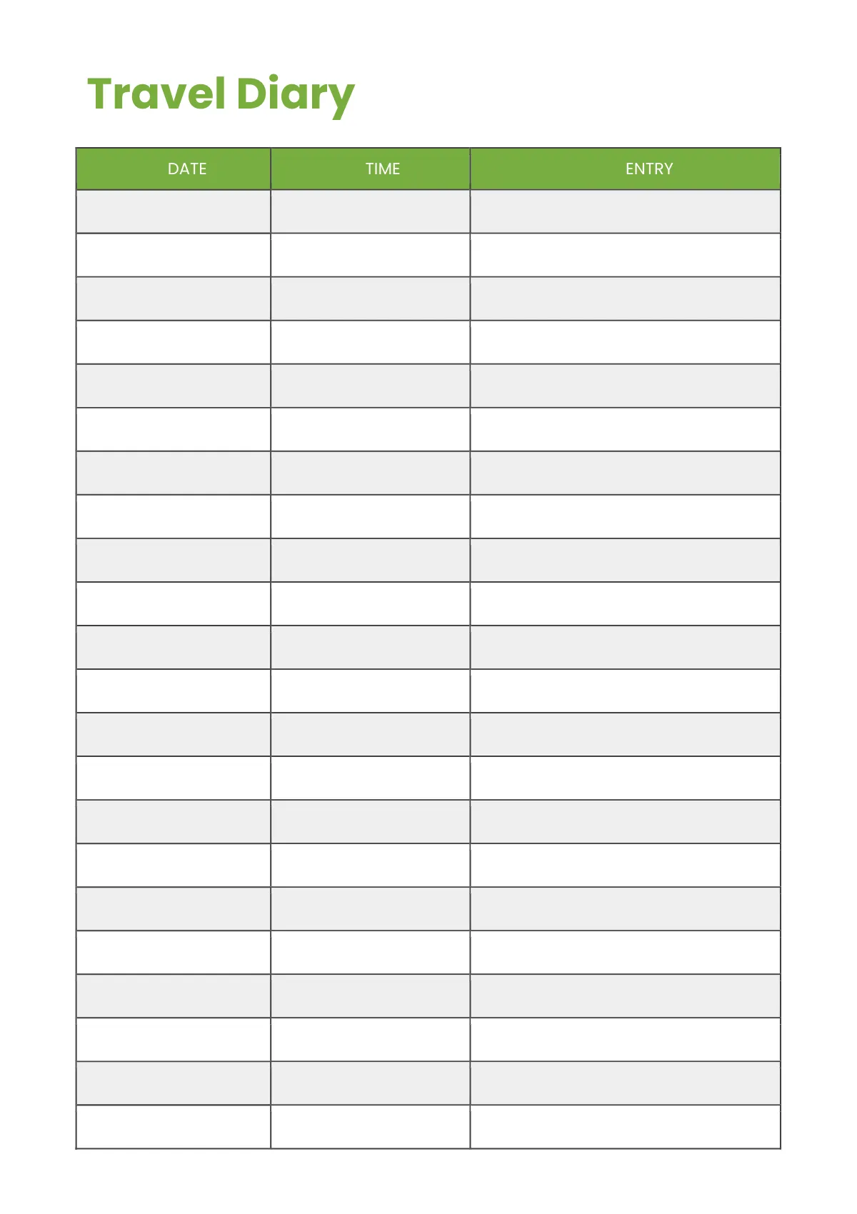 Free Simple Travel Planner Template to Edit Online
