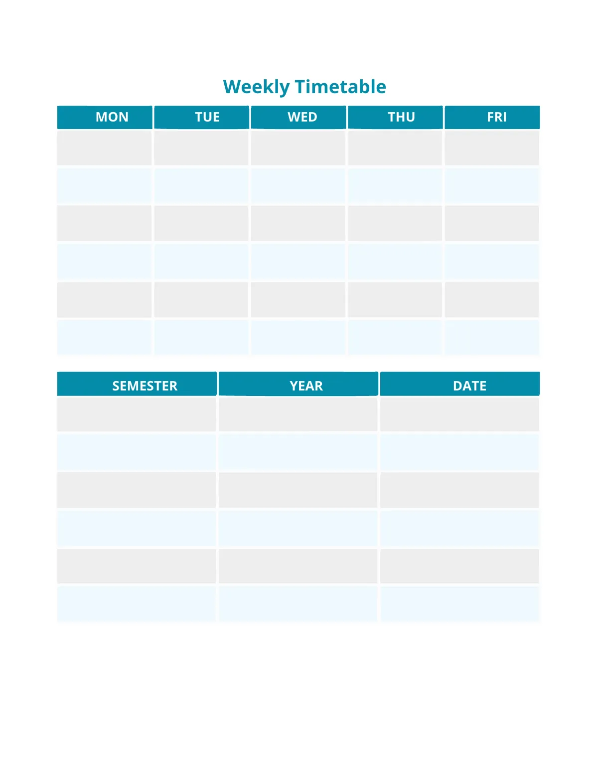 Free Academic Planner Template to Edit Online