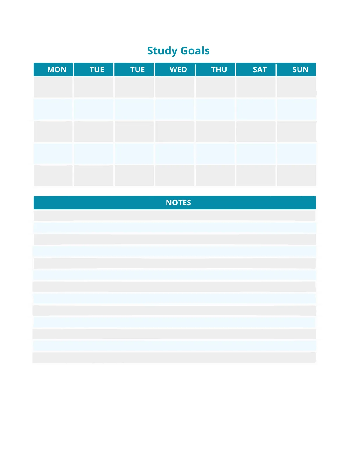 Free Academic Planner Template to Edit Online