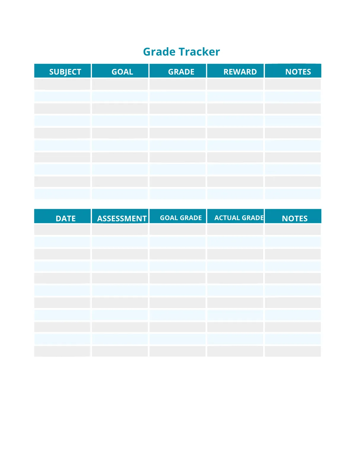 Free Academic Planner Template to Edit Online