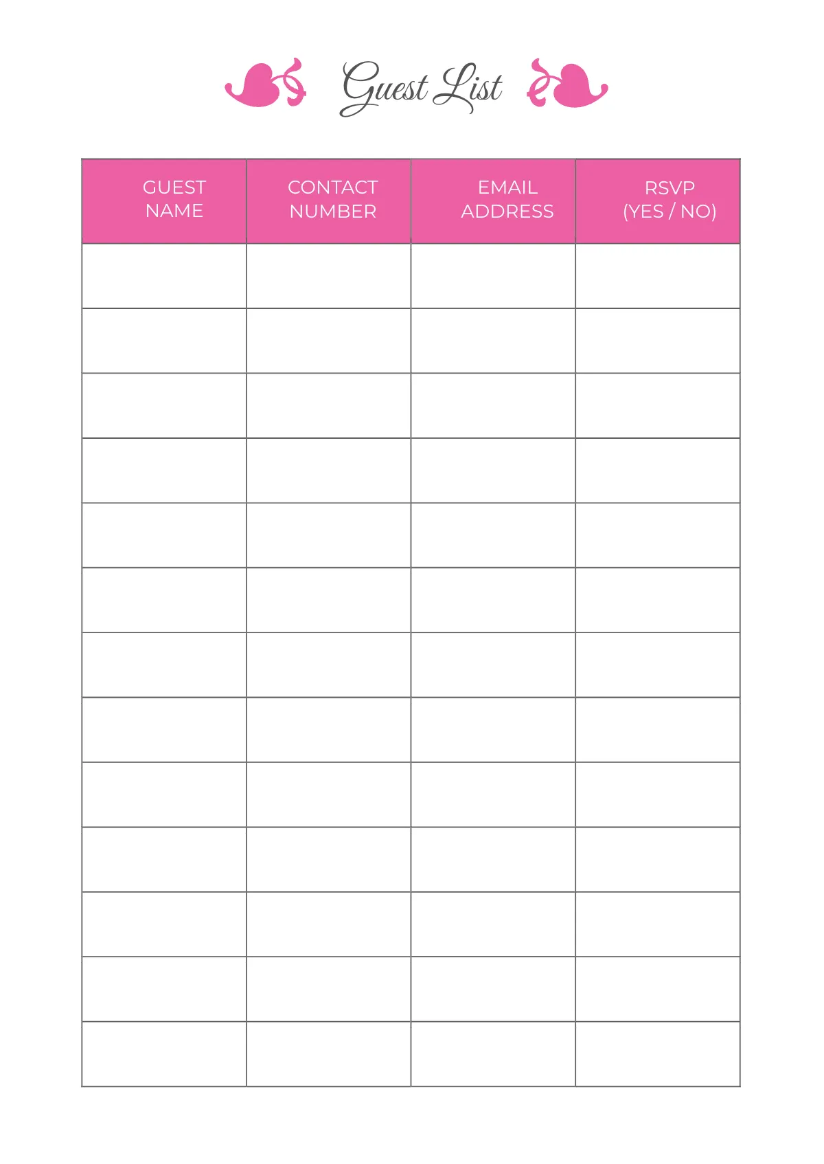 Free Basic Wedding Planner Template to Edit Online