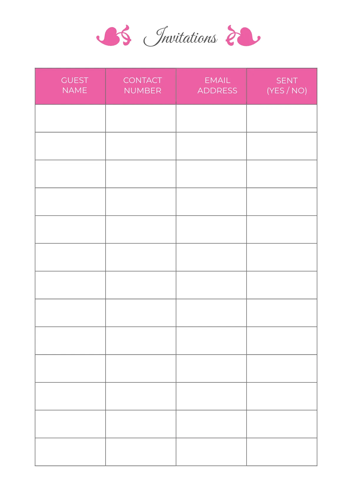 Free Basic Wedding Planner Template to Edit Online