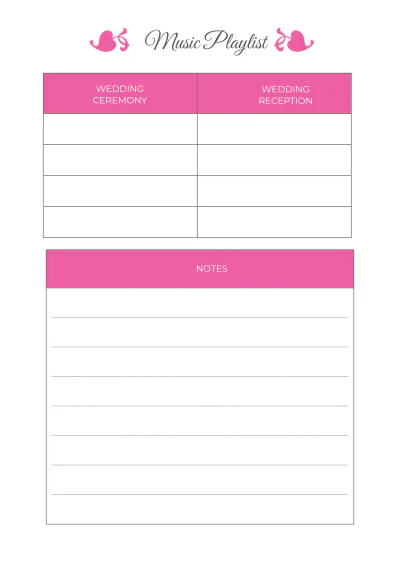 Free Basic Wedding Planner Template to Edit Online