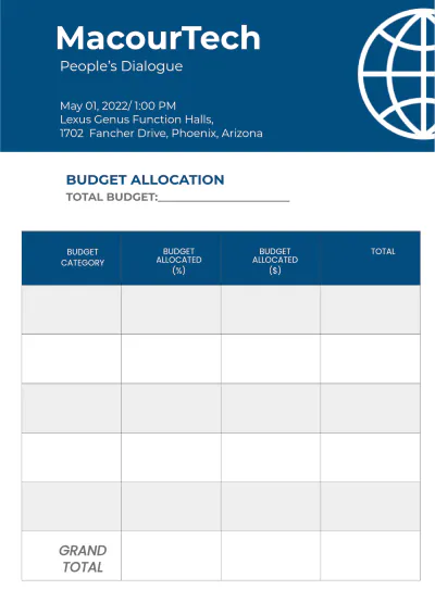 Free Basic Event Planner Template to Edit Online