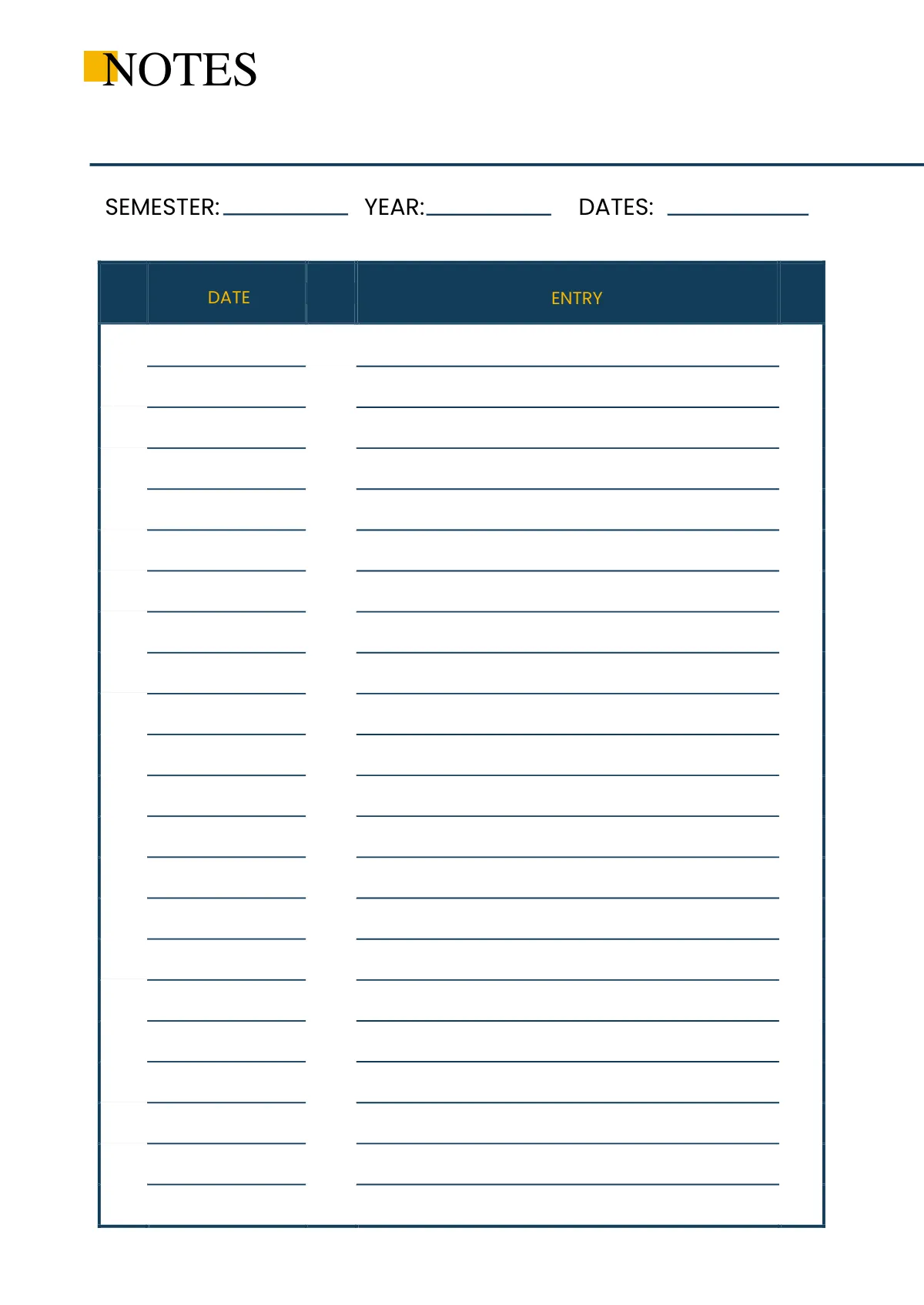 Free Blank College Planner Template to Edit Online