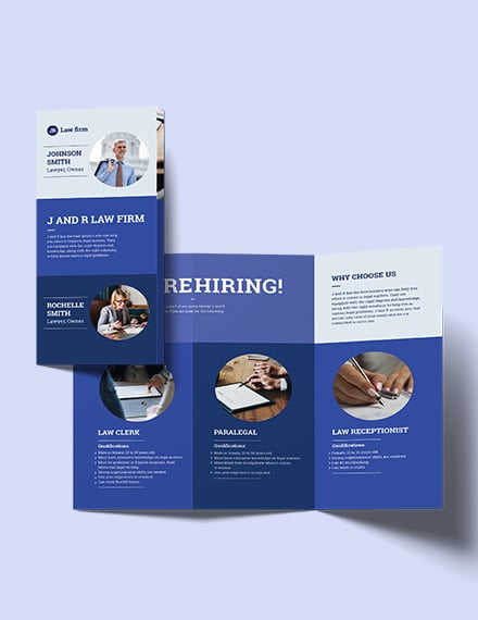 lawyer law firm tri fold brochure