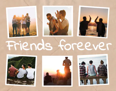 Free Friends Photo Frame Template to Edit Online