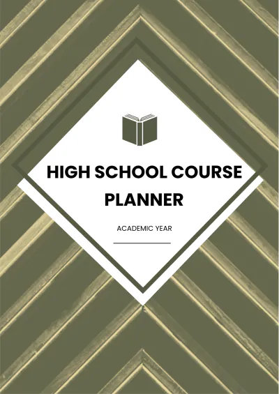 Free Editable High School Course Planner Template to Edit Online