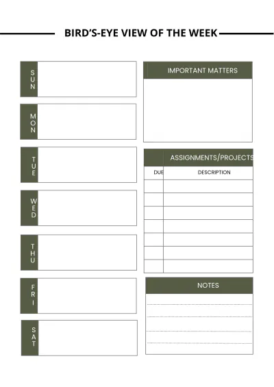 Free Editable High School Course Planner Template to Edit Online