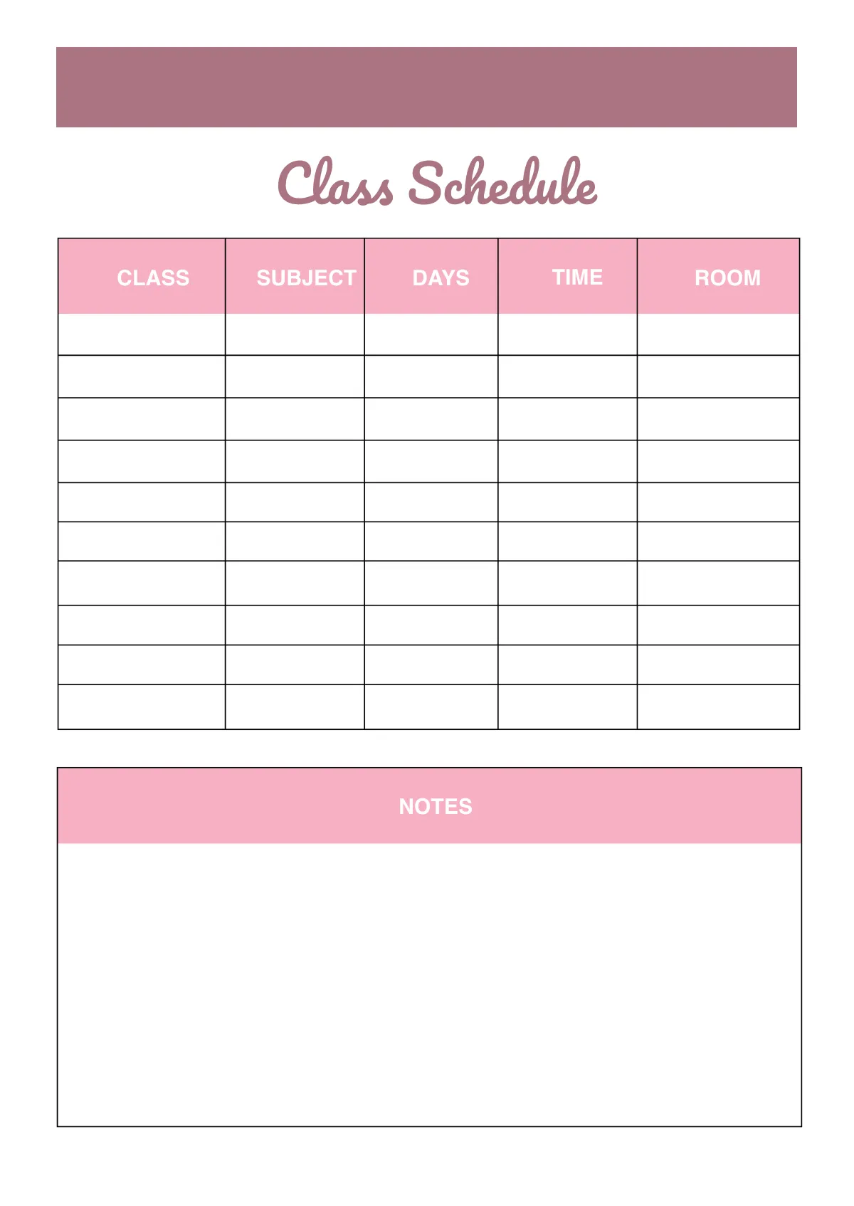 Free Editable Teacher Planner Template to Edit Online