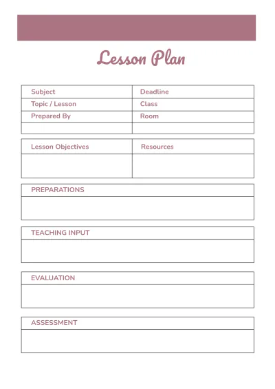Free Editable Teacher Planner Template to Edit Online