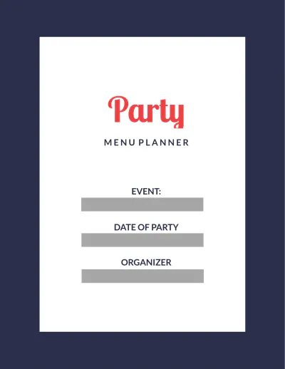Free Party Menu Planner Template to Edit Online