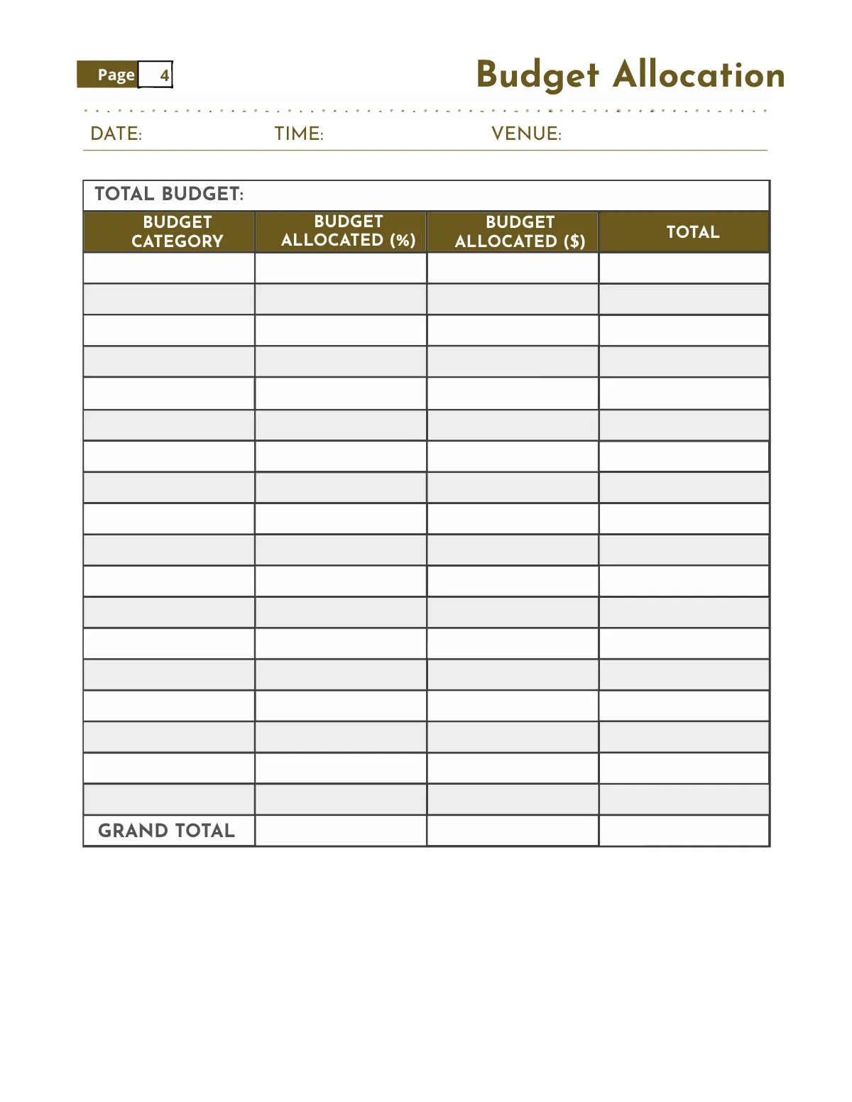 Free Classroom Party Planner Template to Edit Online
