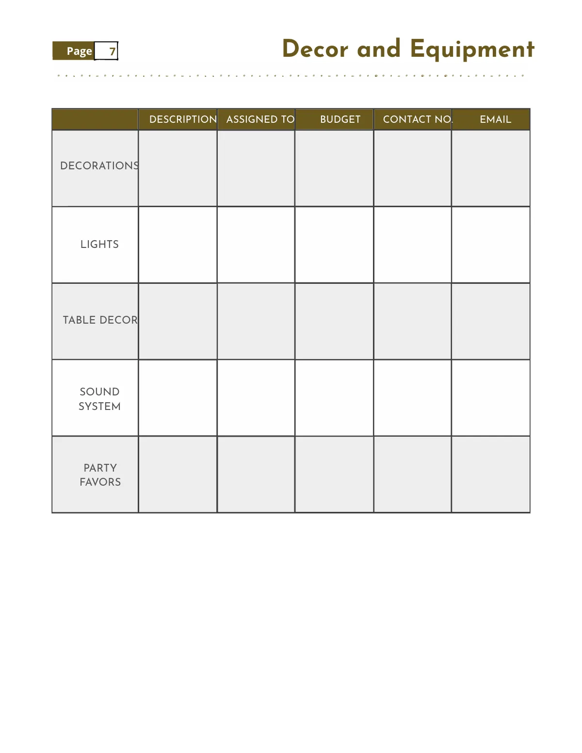 Free Classroom Party Planner Template to Edit Online