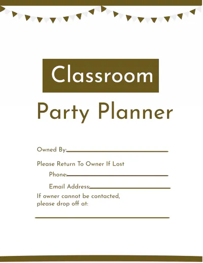 Free Classroom Party Planner Template to Edit Online