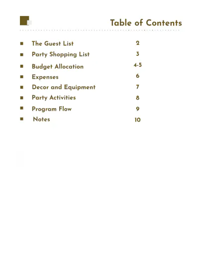 Free Classroom Party Planner Template to Edit Online