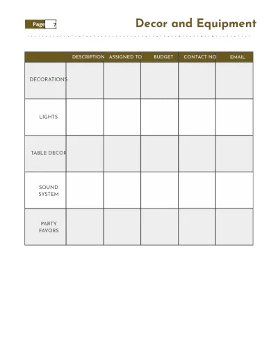 Free Classroom Party Planner Template to Edit Online